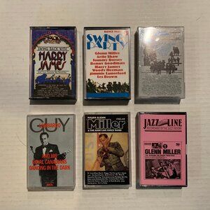 Swing & Big Band 6 Cassette Tape Lot - Harry James, Glenn Miller, Guy Lombardo